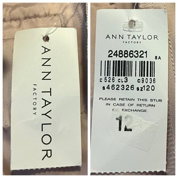 Ann Taylor New Pants Modern Slim Fit Mid Rise Ankle Blush Pink Women’s Size 12 - Picture 5 of 8